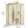 Leonardo 4-doors cabinet, with 2 mirrored doors