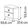 Nabucco Night table - silver birch