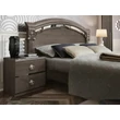 Nabucco Double bedstead, with high footboard - silver birch