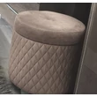 Ambra Rombi puff, sötétszürke színű műbőrrel