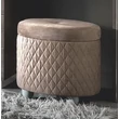 Ambra ROMBI Pouf with dark grey fabric