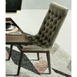 Volare Day CAPITONNE’ Chair with scarlet fabric - veined walnut