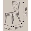 Volare Day CAPITONNE’ Chair with scarlet fabric - veined walnut