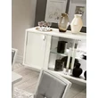 Platinum/Roma Day SLIM TV set (4-doors vitrines buffet chest of drawers + 2x 1-door display cabinet) - white