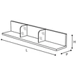 Platinum/Roma Day L-shaped shelf - white