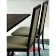 Volare Day LISCIA Chair with scarlet fabric - veined walnut