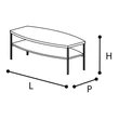 Dama Bianca Day Coffee table 118x58 cm