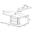 Dama Bianca Day Dining table 200x103 cm (+45 cm extendable)