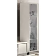 Platinum/Roma Day SLIM 1-door display cabinet - white