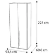 Platinum 2-doors cabinet - silver birch