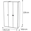 Onda 3-doors cabinet - white