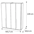 Platinum 4-doors cabinet - silver birch