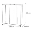 Platinum 5-doors cabinet - silver birch