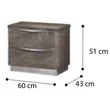 Platinum Mini éjjeliszekrény - nyírfa