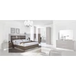 Platinum Double bedstead with high headboard - silver birch