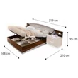 Onda Double bedstead with bedding container - white