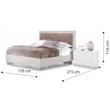 Onda ROMBI Double bedstead with LED-light - white