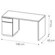 Platinum Desk (opening to the right or left) - silver birch