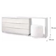 Onda Dressing table in big size, with drawer part - white