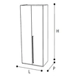 Dama Bianca 2-doors cabinet