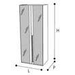 Dama Bianca 2-doors cabinet with mirror