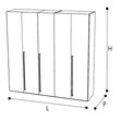 Dama Bianca 5-doors cabinet