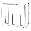 Dama Bianca 6-doors cabinet