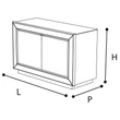 Dama Bianca Day 2-doors buffet chest of drawers