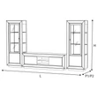 Dama Bianca Day TV set (TV commode + 2x 1-door display cabinet)