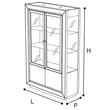 Dama Bianca Day 2-doors display cabinet