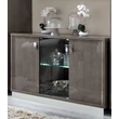 Platinum/Roma Day SLIM 3-doors vitrines buffet chest of drawers - silver birch