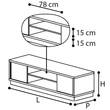 Platinum/Roma Day TV commode - silver birch