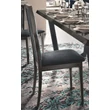 Elite Day ROMBI Chair VELLUTO MIRAGLIO 617 BLU - silver birch