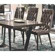 Elite Day CAPITONNE’ Chair with dark grey fabric - silver birch