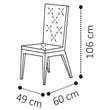 Elite Day CAPITONNE’ Chair with scarlet fabric - veined walnut