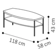 Elite Day Coffee table 118x58 cm - birch