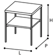 Platinum/Roma Day Lamp table - silver birch