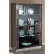 Platinum/Roma Day Slim 2-ajtós vitrines szekrény - ezüst nyír