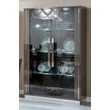 Platinum/Roma Day SLIM 2-doors display cabinet - silver birch