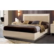 Ambra Double bedstead with bedding container, with upholstered headboard, LED-light, with beige fabric