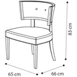 Ambra KLEO Easy chair with beige fabric