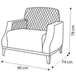 Ambra Day PULSAR Armchair with dark grey fabric