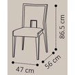 Volare Day AMBRA Chair with scarlet fabric - veined walnut