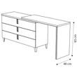 Ambra Dressing table in big size, with drawer part