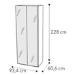 Maia 2-doors cabinet with mirror - birch