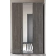 Maia 3-doors cabinet, with 1 mirrored door - silver birch