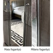 Maia 3-doors cabinet, with 1 mirrored door - silver birch
