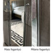 Maia 4-ajtós gardróbszekrény, 2 tükrös ajtóval - ezüst nyír