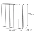 Maia 5-doors cabinet - birch