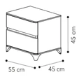 Maia MINI Night table - silver birch